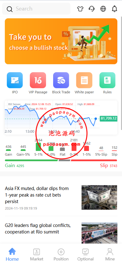海外股票系统/多语言股票交易策略/IPO/大宗/印度股票