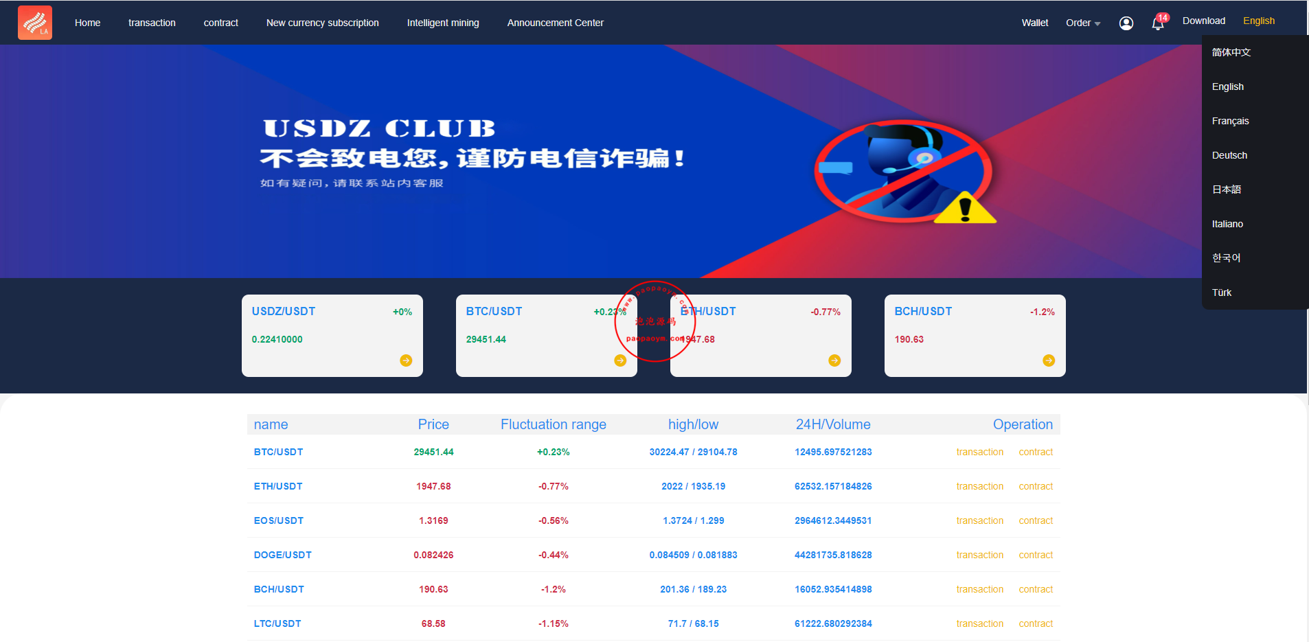二开优化版区块链交易所/时间盘矿机系统/智能挖矿/币币合约交易